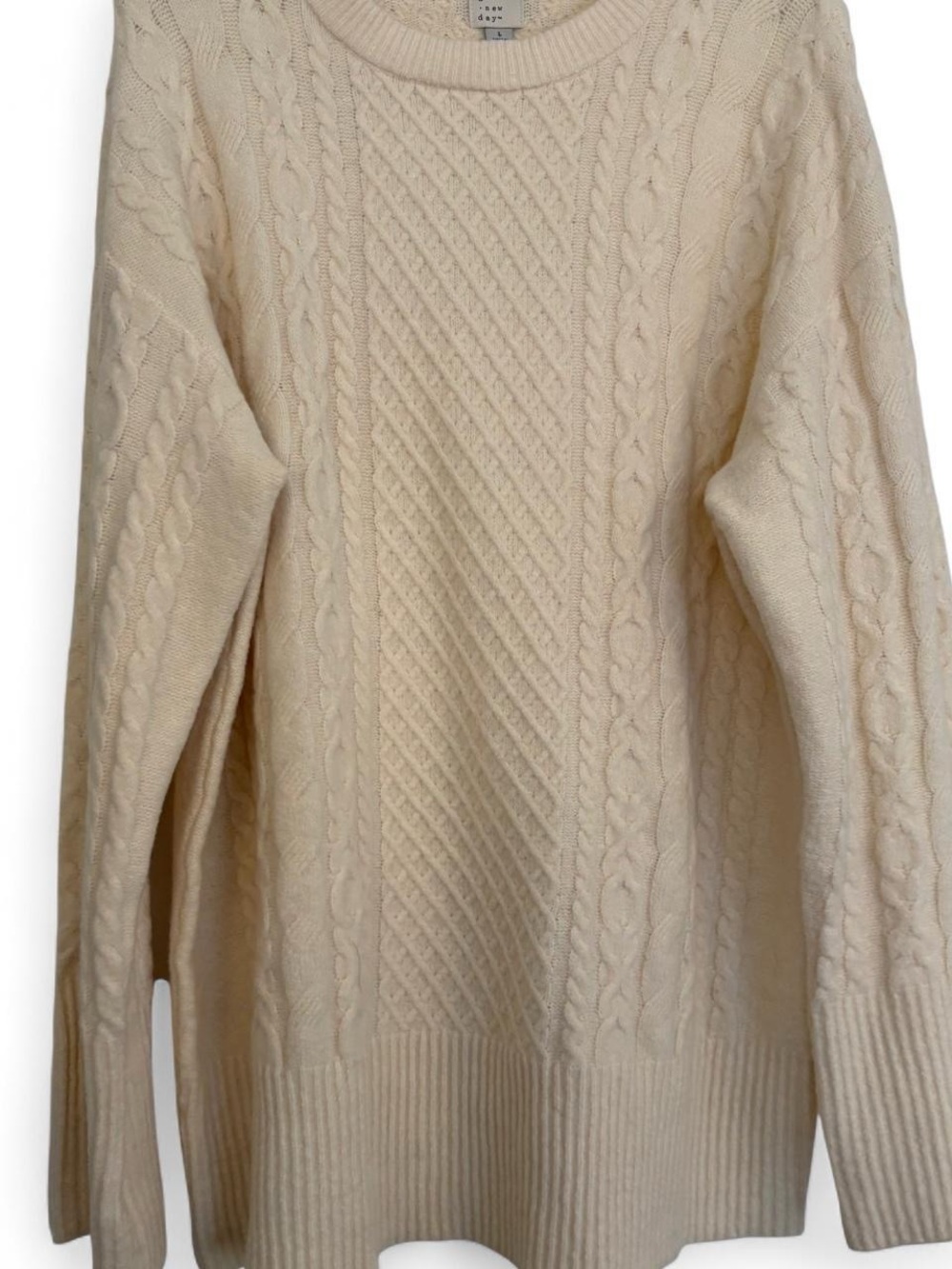 Target Cream Cable Knit Women's Sweater